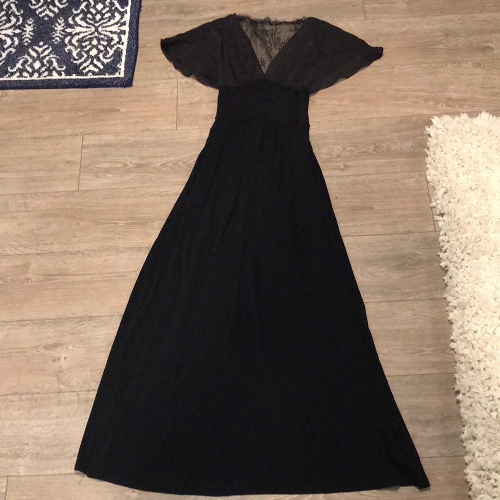 BCBG black V neck dress